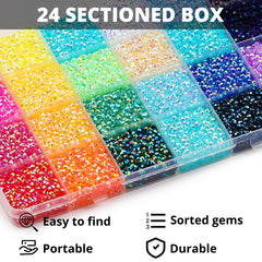 Worthofbest gemas de resina 3mm para ropa y decoración