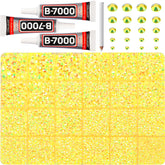 Worthofbest piedras amarillas 32000 piezas para manualidades con brillo intenso
