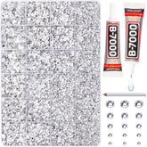 Piedras Worthofbest 2 mm, plata clara, para decoración brillante en prendas.