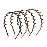 WOVOWOVO diadema zigzag con dientes negro, sujeción cómoda para uso diario