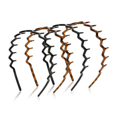 WOVOWOVO diadema zigzag con dientes negro, sujeción cómoda para uso diario