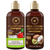 WOW Skin Science Apple Cider Vinegar Shampoo bottle showcases scalp refreshment and gentle cleansing.