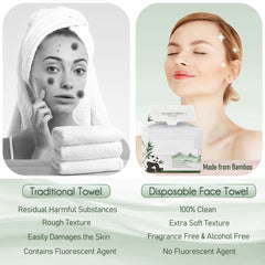 WOWOTEX toalla facial sin fragancia y sin alcohol, adecuada para piel delicada