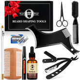 WOZUTUNT beard grooming kit laid out for precise at-home grooming
