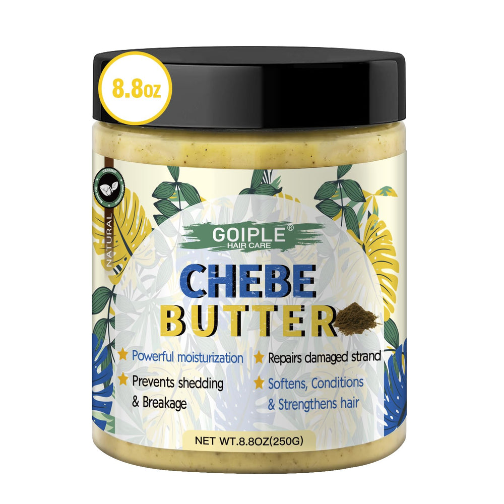 WOZUTUNT Chebe Butter jar close-up shows a rich formula for smoother hair