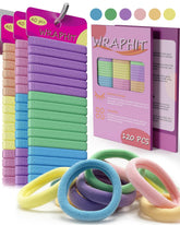 Wraphit 120pc hair ties with soft stretch for gentle, all-day hold