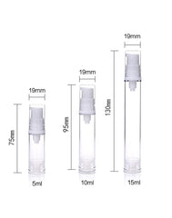 Wresty airless pump bottle closeup showing precise dispensing