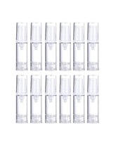 Wresty vacuum lotion bottles 12-pack, organized travel set for on-the-go skincare.