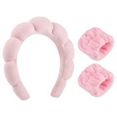 WSICSE banda-cabello spa rosa mantiene el cabello recogido durante la limpieza