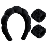 WSICSE spa headband with secure fit keeps hair dry during cleansing
