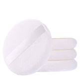 WSYUB powder puff round 4in white four-piece kit, ideal for body powder application.