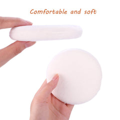 Close-up of soft fluffy texture for smooth powder application with WSYUB puff.