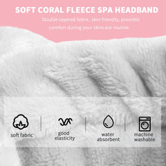WSYUB Spa Headband with black bow helps makeup stay neat during routines.