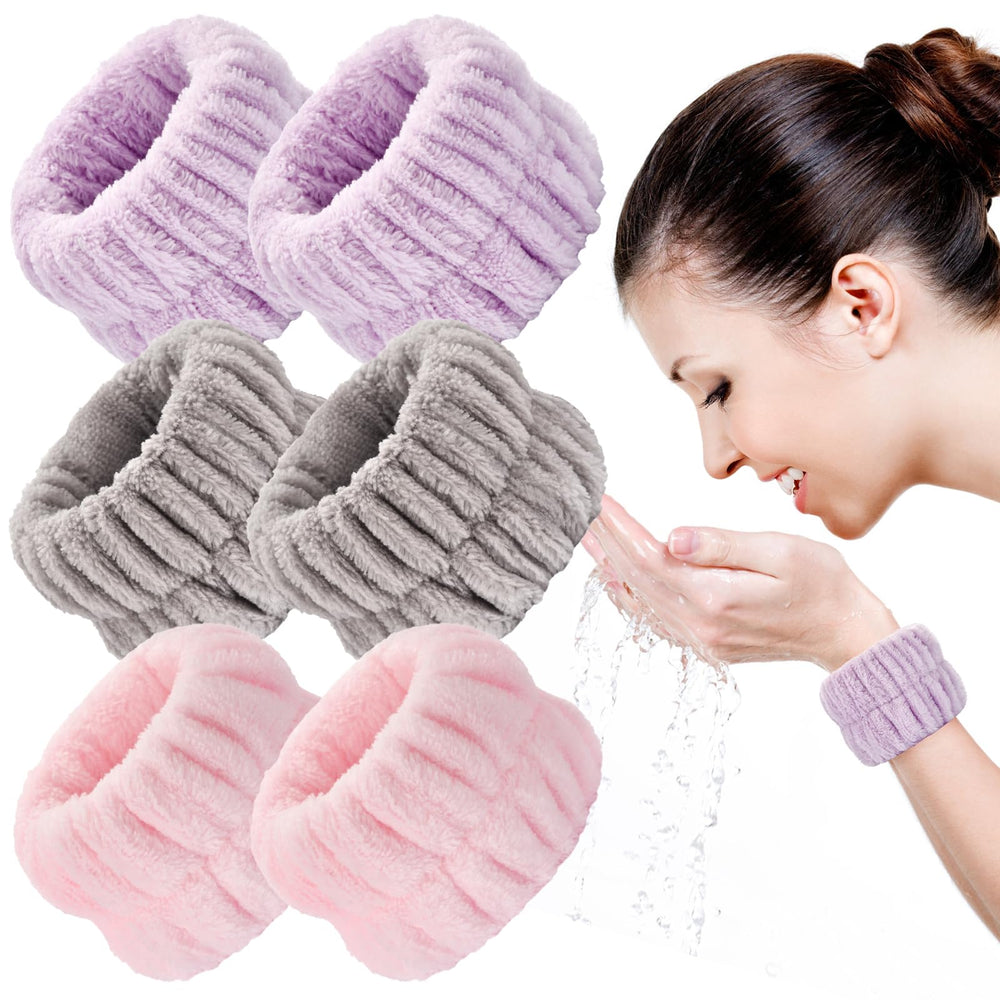 Banda Wteehn para lavado de rostro, 6 unidades, absorbe agua para evitar salpicaduras.