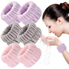Banda Wteehn para lavado de rostro, 6 unidades, absorbe agua para evitar salpicaduras.