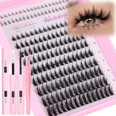 wtvane anime lash clusters kit front view for bold manga-inspired eyes and easy DIY glamour