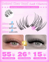 wtvane DIY lash kit with 8–16mm lengths for custom styles