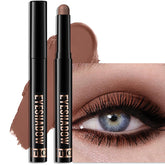 Wugbc Cream Matte Eyeshadow Stick in mocha brown swatch showing rich matte pigment for everyday looks.