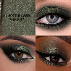 Wugbc Eyeshadow Stick green swatch showing shimmer and rich payoff