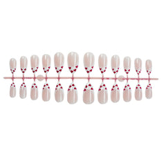 WUHCIM Valentines nails glossy finish closeup showing salon-like shine