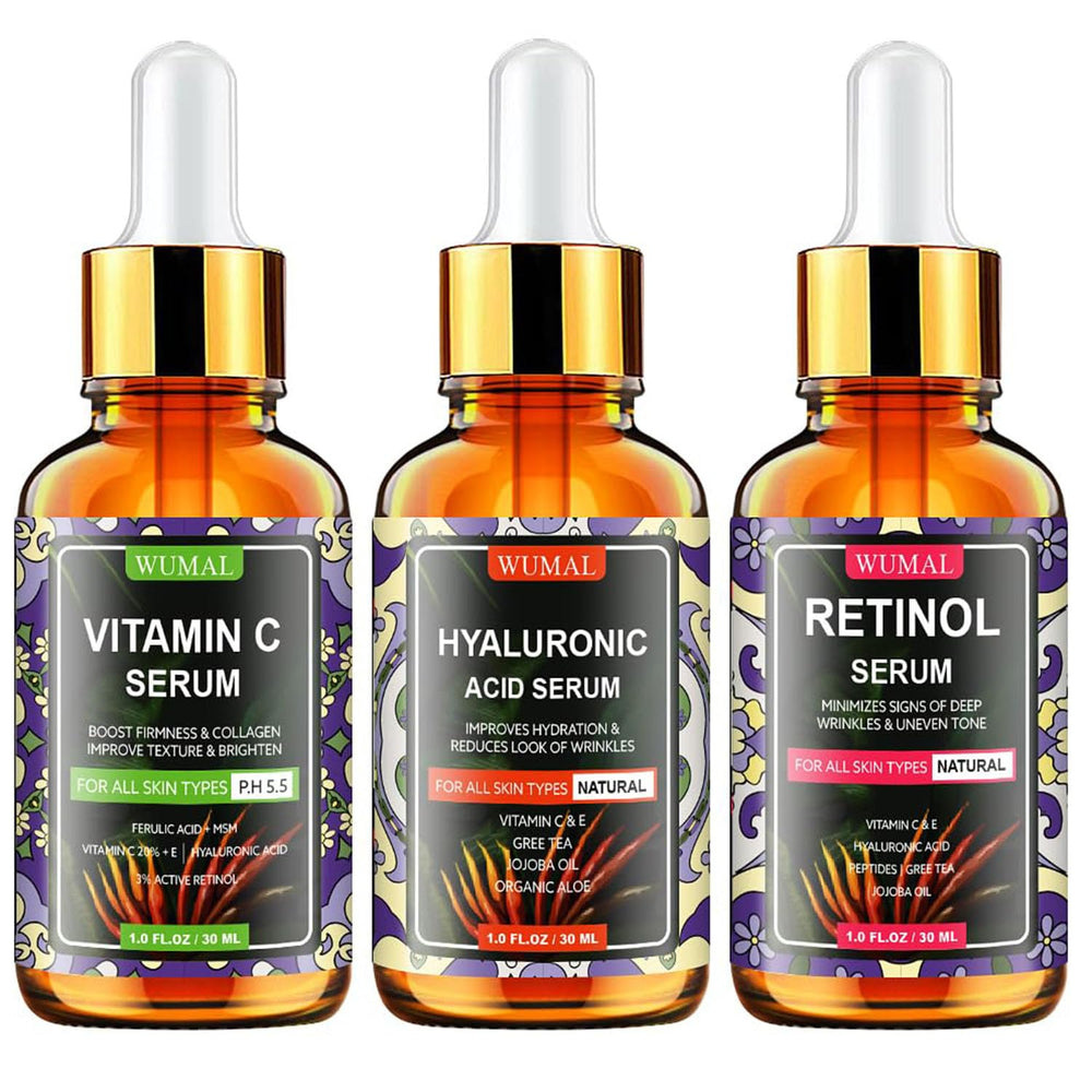 WUMAL vitamin C serum bottle for daily brightening and even skin tone.
