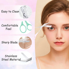 WWZJ eyebrow trimmer scissors in peach pink with stainless steel blades