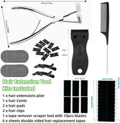 WXFHTDA hair extension comb for smooth detangling and placement.