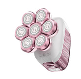 Wyklaus electric razor with 7D head closeup for precise leg hair removal