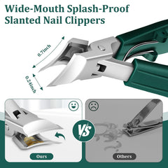 Xeaejex long-handle grip reduces hand strain while clipping nails.