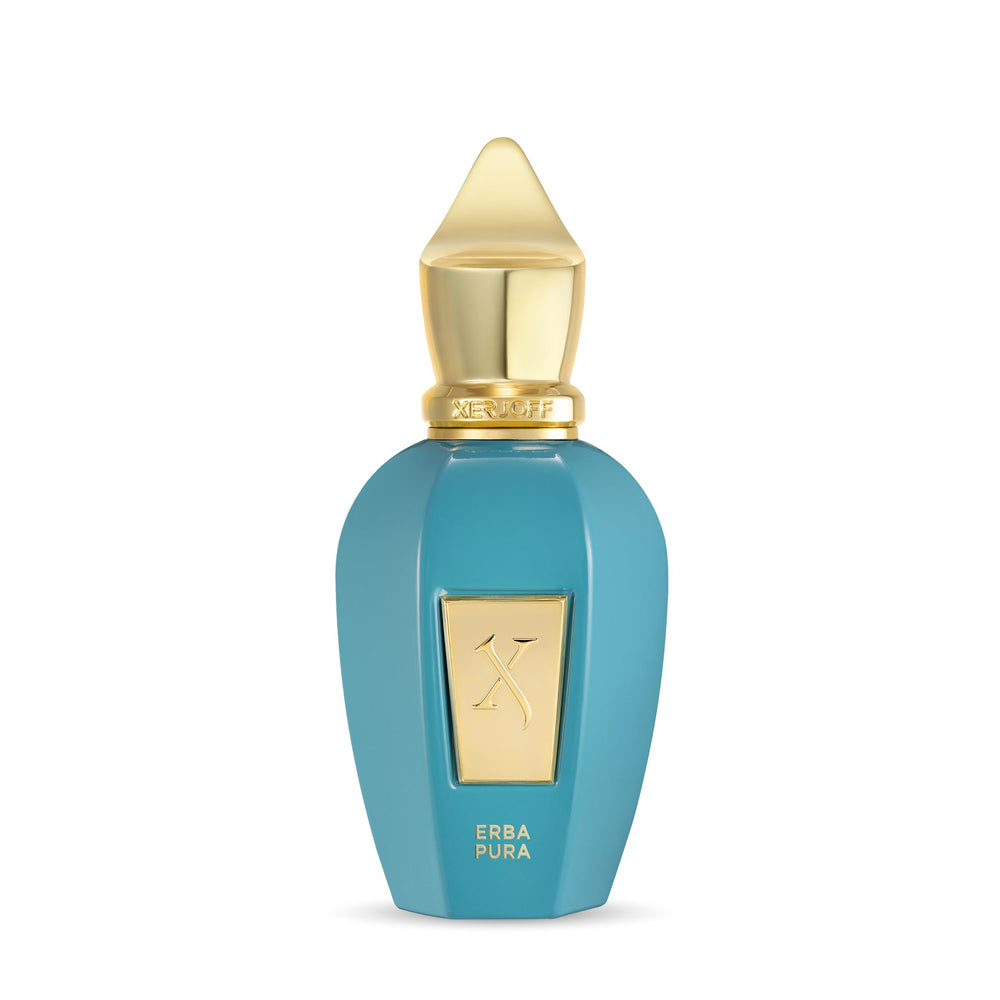 Xerjoff Erba Pura bottle front view showing a fresh fruity aroma ideal for daily wear