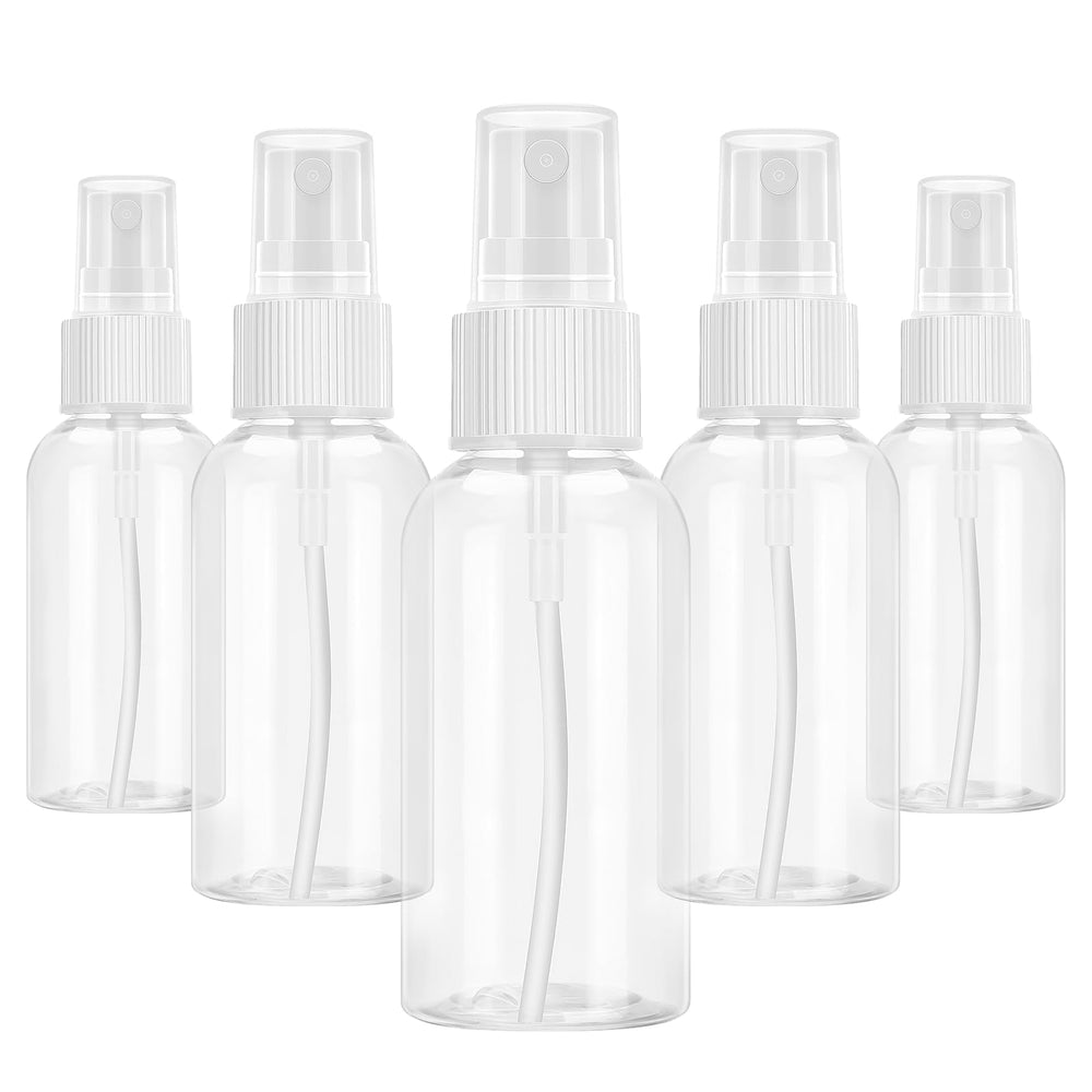 Xfbaozxy 5-pack spray bottle with leakproof cap, travel-ready for mess-free liquids.