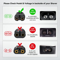 XIANG BAI QUAN 5V charger for One Blade QP4631—steady 1000mA charge for quick grooming.