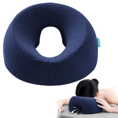 xiaomubiao face down pillow on massage table, supports head without nose pressure.