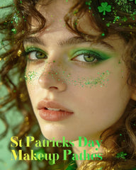 XICZH Face Glitter green tattoos for bold Patrick's Day looks