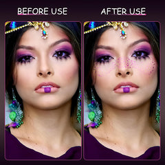 Destellos rosados XIELIME para maquillaje en festivales.