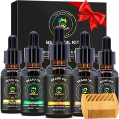 XIKEZAN beard oil set sandalwood for a calm, woody scent and soft beard