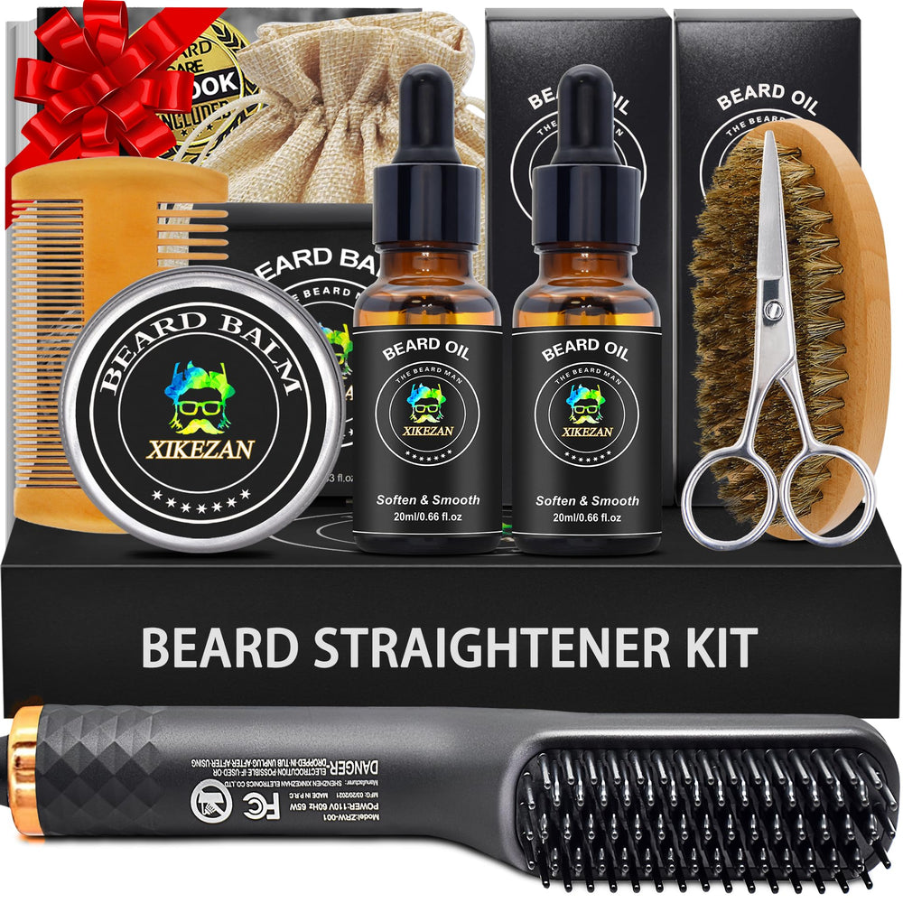 XIKEZAN beard straightener kit for efficient grooming at home or on the go