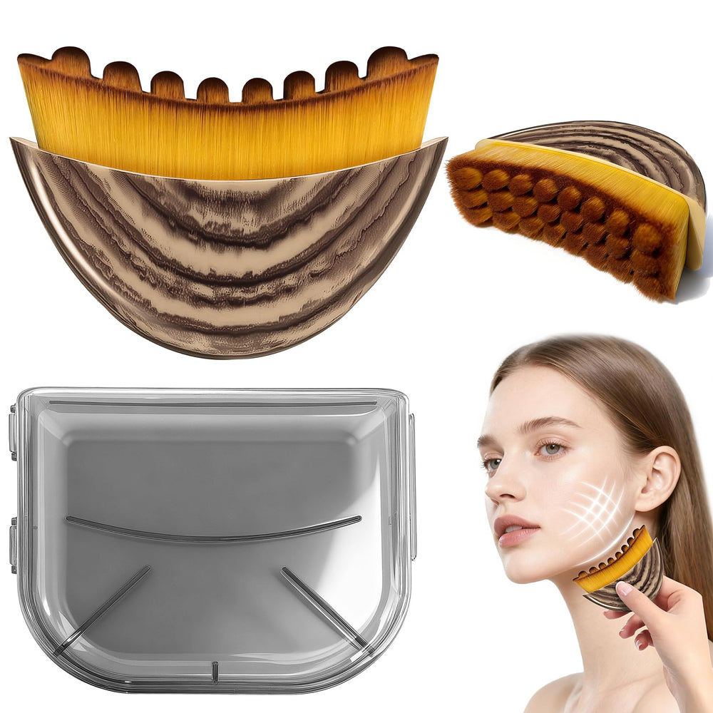 XILIUYUZ lymphatic contour brush with ergonomic grip for precise facial massage and gentle contouring