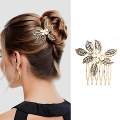 XINHONGJIN peines vintage flor añadiendo brillo suave al peinado
