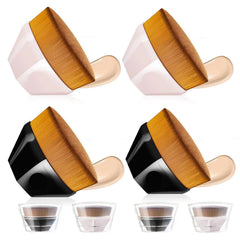 XKFLAUHM foundation brush with hexagon kabuki for seamless blending of liquids and powders