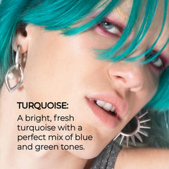 XMONDO Hair Color Turquoise application glide shows smooth, even color deposit