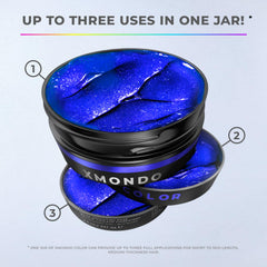 XMONDO Super Blue application gloves keep color handling mess-free.