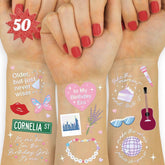 xo Fetti birthday tattoos two sheets add colorful, iridescent flair for parties