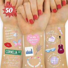 xo Fetti birthday tattoos two sheets add colorful, iridescent flair for parties