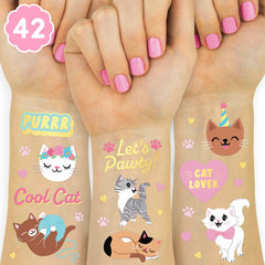 xo, fetti cat tattoos glitter sheets for kids party favors and crafts