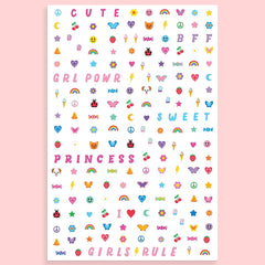 xo, Fetti nail stickers easy to apply with tweezers and top coat