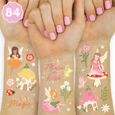 Tatuajes xo Fetti hada del bosque con lámina de oro para fiesta.