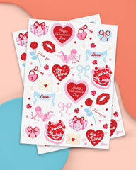 Tatuajes temporales XO Fetti con corazones rojos para fiestas y selfies