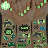 Tatuajes temporales xo-fetti: dos hojas con 40 diseños para fiesta.