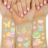 xo Fetti Tea Party Tattoos tea cups design for festive party favors